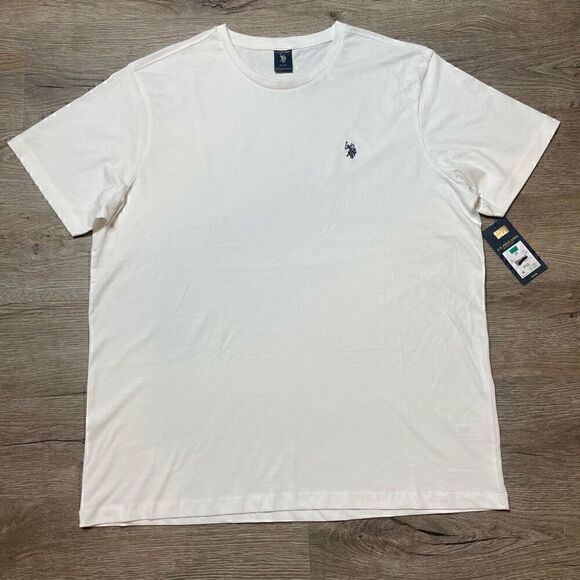 U.S. Polo Assn Mens Tshirt Size XL White Cotton New with Tag - Picture 1 of 9